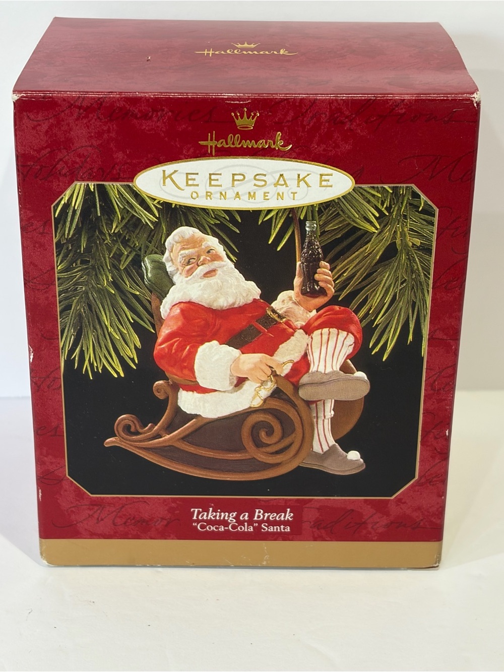 Vintage 1997 Hallmark Keepsake Taking A Break Coca Cola Ornament